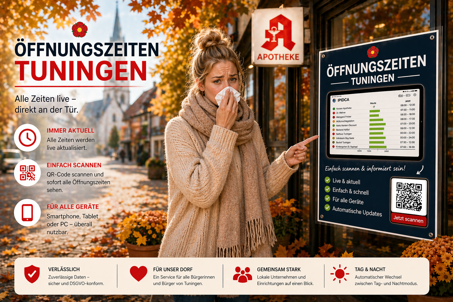 Tuni Schneckenburger muss zur Apotheke im Herbst