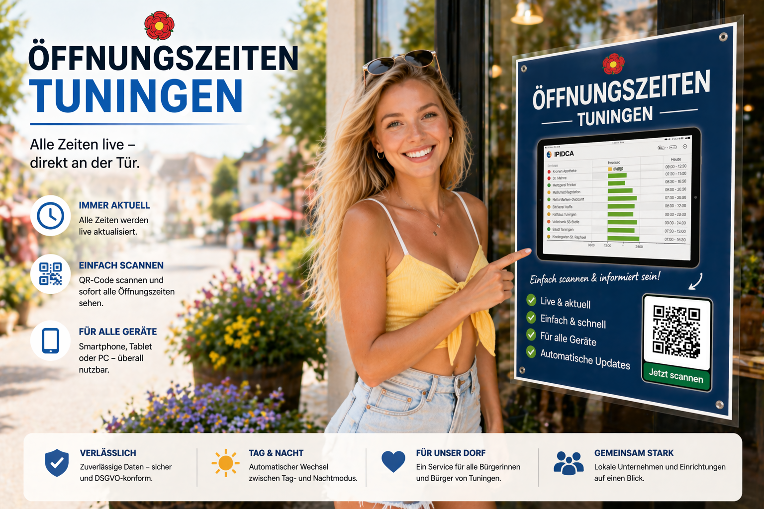 Öffnungszeiten Tuningen Szene im Sommer