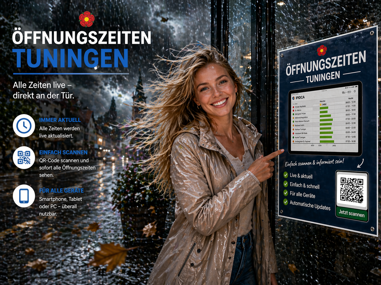 Öffnungszeiten Tuningen Szene bei Unwetter